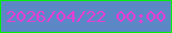 文字の大きさ：1、枠の色：03ec0d、背景の色：5c87c7、文字の色：e73ed5 無料ブログパーツのブログ時計
