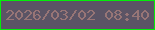 文字の大きさ：2、枠の色：03ee09、背景の色：5b5465、文字の色：977576 無料ブログパーツのブログ時計