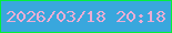 文字の大きさ：5、枠の色：03ee3b、背景の色：39a7dd、文字の色：ecadd4 無料ブログパーツのブログ時計