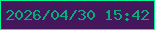 文字の大きさ：4、枠の色：03f391、背景の色：44175d、文字の色：07ae7a 無料ブログパーツのブログ時計