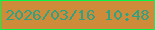 文字の大きさ：2、枠の色：03f748、背景の色：ce8c3b、文字の色：33a17f 無料ブログパーツのブログ時計