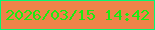 文字の大きさ：3、枠の色：03f873、背景の色：ee8349、文字の色：19ec11 無料ブログパーツのブログ時計