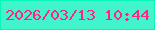文字の大きさ：5、枠の色：03f8b5、背景の色：41f4cb、文字の色：ff2382 無料ブログパーツのブログ時計