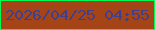 文字の大きさ：5、枠の色：03fa52、背景の色：a54417、文字の色：3f3f8f 無料ブログパーツのブログ時計