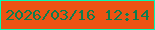 文字の大きさ：1、枠の色：03fbb4、背景の色：ed5313、文字の色：0d7d4f 無料ブログパーツのブログ時計