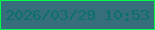 文字の大きさ：1、枠の色：03fc4f、背景の色：376e7c、文字の色：0b6f70 無料ブログパーツのブログ時計