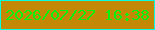 文字の大きさ：1、枠の色：03ffe0、背景の色：c38806、文字の色：09f30c 無料ブログパーツのブログ時計