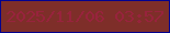 文字の大きさ：4、枠の色：04028f、背景の色：7e2e29、文字の色：98233d 無料ブログパーツのブログ時計