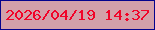 文字の大きさ：3、枠の色：04038d、背景の色：d3a0aa、文字の色：f10329 無料ブログパーツのブログ時計