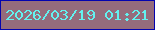 文字の大きさ：5、枠の色：0403af、背景の色：956c7c、文字の色：63f2f0 無料ブログパーツのブログ時計