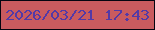 文字の大きさ：2、枠の色：040510、背景の色：c95b5f、文字の色：5339a6 無料ブログパーツのブログ時計