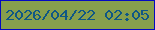 文字の大きさ：1、枠の色：0409c2、背景の色：879f4d、文字の色：0f5785 無料ブログパーツのブログ時計