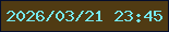 文字の大きさ：5、枠の色：040e2d、背景の色：503b13、文字の色：75e8ee 無料ブログパーツのブログ時計