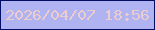文字の大きさ：4、枠の色：040f64、背景の色：b0b3f1、文字の色：eccccc 無料ブログパーツのブログ時計