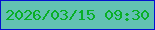 文字の大きさ：1、枠の色：0410d0、背景の色：62c1b2、文字の色：08af25 無料ブログパーツのブログ時計