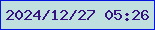 文字の大きさ：3、枠の色：0415e2、背景の色：c0e0e0、文字の色：351383 無料ブログパーツのブログ時計