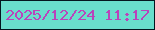 文字の大きさ：3、枠の色：04161f、背景の色：69decc、文字の色：ba43bb 無料ブログパーツのブログ時計