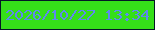 文字の大きさ：5、枠の色：041726、背景の色：35df19、文字の色：5e89ee 無料ブログパーツのブログ時計