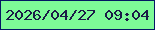 文字の大きさ：3、枠の色：041863、背景の色：7dfb97、文字の色：1b1c47 無料ブログパーツのブログ時計