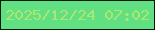 文字の大きさ：5、枠の色：041904、背景の色：61e083、文字の色：ace871 無料ブログパーツのブログ時計