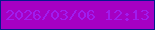 文字の大きさ：2、枠の色：041a8d、背景の色：a500c3、文字の色：a01ded 無料ブログパーツのブログ時計