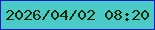 文字の大きさ：4、枠の色：041bbd、背景の色：4bcbc8、文字の色：042b08 無料ブログパーツのブログ時計