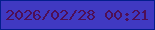 文字の大きさ：4、枠の色：041e8d、背景の色：4039c2、文字の色：4e0f56 無料ブログパーツのブログ時計