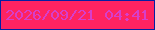文字の大きさ：3、枠の色：0420a3、背景の色：fe2361、文字の色：d73ecb 無料ブログパーツのブログ時計