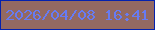 文字の大きさ：4、枠の色：0421ae、背景の色：936962、文字の色：677bf3 無料ブログパーツのブログ時計