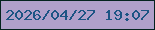 文字の大きさ：2、枠の色：04231e、背景の色：b0a0ca、文字の色：1c5484 無料ブログパーツのブログ時計