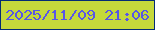 文字の大きさ：5、枠の色：042c75、背景の色：c5d93b、文字の色：5856e7 無料ブログパーツのブログ時計