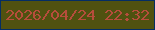 文字の大きさ：5、枠の色：042d64、背景の色：505110、文字の色：b64d3c 無料ブログパーツのブログ時計