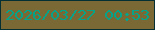 文字の大きさ：2、枠の色：042f33、背景の色：7b6935、文字の色：05a48a 無料ブログパーツのブログ時計