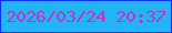 文字の大きさ：1、枠の色：0432f6、背景の色：23b4f7、文字の色：be34bb 無料ブログパーツのブログ時計