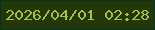 文字の大きさ：5、枠の色：04361e、背景の色：23370a、文字の色：a5c042 無料ブログパーツのブログ時計