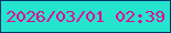 文字の大きさ：4、枠の色：04366a、背景の色：24e4ce、文字の色：df0992 無料ブログパーツのブログ時計