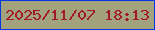 文字の大きさ：3、枠の色：0436e8、背景の色：a2a37d、文字の色：a2192b 無料ブログパーツのブログ時計