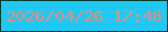 文字の大きさ：2、枠の色：043829、背景の色：20c9f3、文字の色：e48e7d 無料ブログパーツのブログ時計