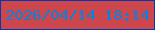 文字の大きさ：4、枠の色：0438af、背景の色：cc464c、文字の色：0982df 無料ブログパーツのブログ時計