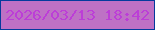 文字の大きさ：4、枠の色：043b9d、背景の色：be71c5、文字の色：bc3ed7 無料ブログパーツのブログ時計