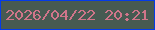文字の大きさ：5、枠の色：043be9、背景の色：475a52、文字の色：d0758a 無料ブログパーツのブログ時計