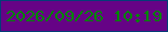 文字の大きさ：4、枠の色：043c77、背景の色：660386、文字の色：008603 無料ブログパーツのブログ時計