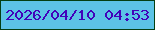 文字の大きさ：1、枠の色：043f12、背景の色：5cc3e6、文字の色：4202ba 無料ブログパーツのブログ時計