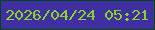 文字の大きさ：3、枠の色：044417、背景の色：3f2fa0、文字の色：8bd326 無料ブログパーツのブログ時計