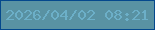 文字の大きさ：2、枠の色：04488d、背景の色：5992a3、文字の色：6cafc8 無料ブログパーツのブログ時計