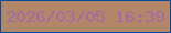 文字の大きさ：1、枠の色：044b9e、背景の色：b28768、文字の色：a26ba7 無料ブログパーツのブログ時計