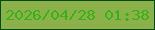 文字の大きさ：3、枠の色：044c02、背景の色：8cb04a、文字の色：37b318 無料ブログパーツのブログ時計