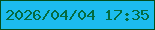 文字の大きさ：1、枠の色：044e1b、背景の色：1cbcee、文字の色：046b40 無料ブログパーツのブログ時計