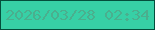 文字の大きさ：1、枠の色：044e3c、背景の色：37d0a6、文字の色：4aaf8e 無料ブログパーツのブログ時計