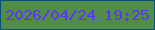 文字の大きさ：5、枠の色：045278、背景の色：518c4b、文字の色：5b36fa 無料ブログパーツのブログ時計